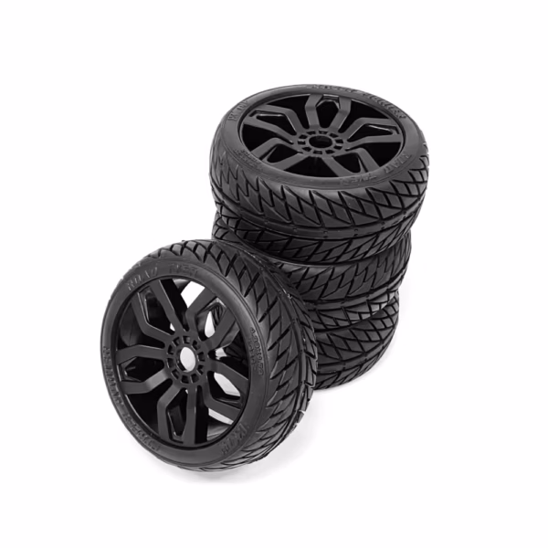KKPIT 1/8 Scale 109mm Buggy Wheel On-Road Tire Street Fighter & X3 Rim 17mm Hex Hub
