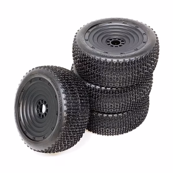 KKPIT 1/8 Scale 109mm Buggy Wheel Track Tire Mudfight & CIRCLE Rim 17mm Hex Hub