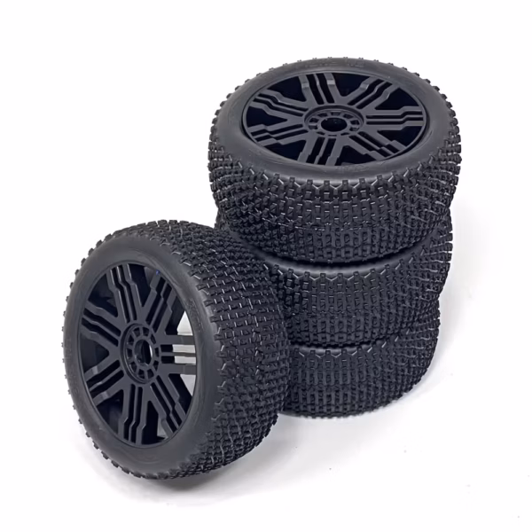 KKPIT 1/8 Scale 109mm Buggy Wheel Track Tire Mudfight & Phantom Rim 17mm Hex Hub