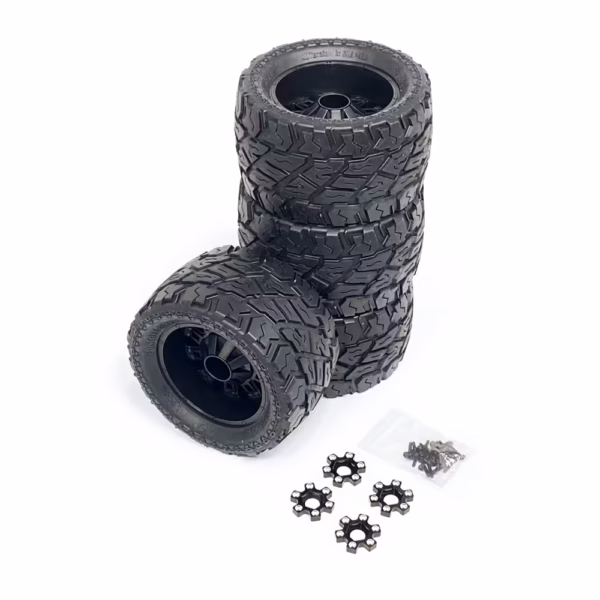 KKPIT 1/8 Scale 6.22in Monster Truck Wheel All Terrain Tire Discovery 0.67in Hex Hub