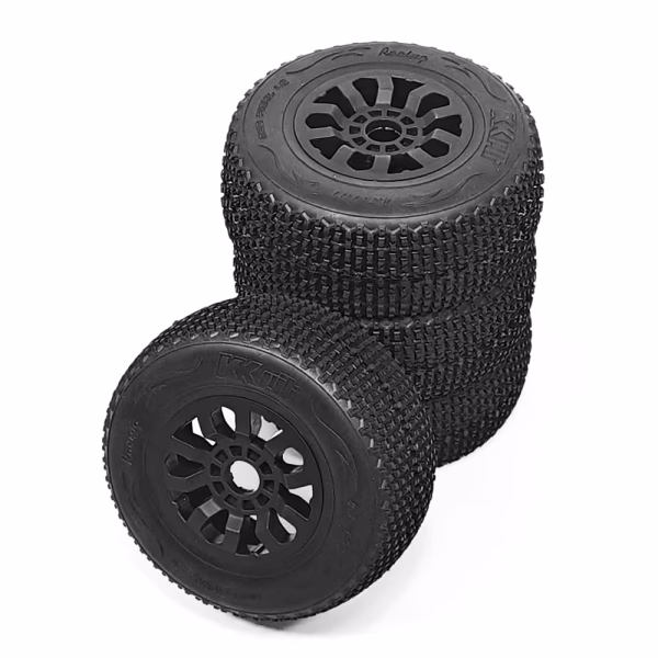 KKPIT 1/10 Scale 4.25in Shortcourse Track Wheel Mufight Tire & Aurelic Rim 0.67in Hex Hub