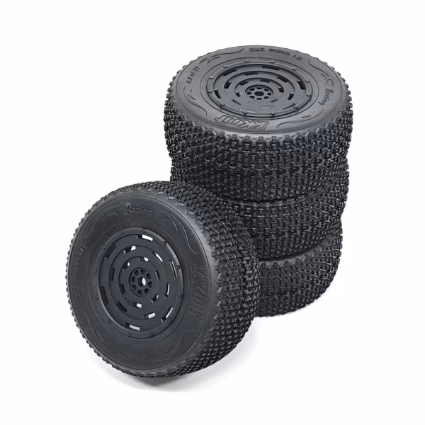 KKPIT 1/10 Scale 108mm Short Course Track Wheel Mufight Tire & CUBE Rim 12mm Hex Hub